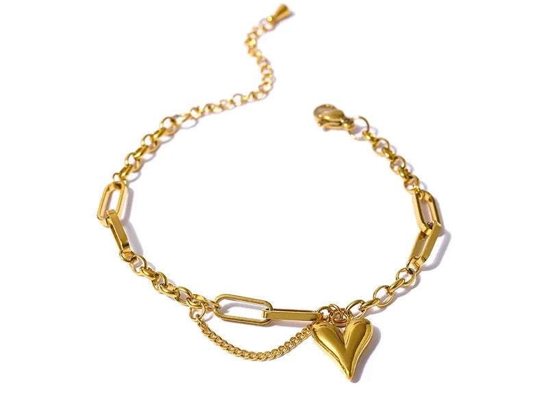 Heart Double Layered Bracelet [Lara]