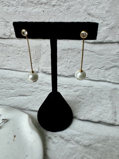 Drop style Pearl Earrings [Juliet]