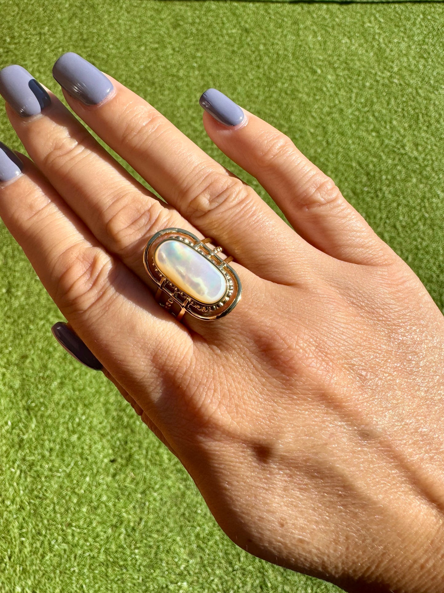 [Florence] Gold Ring with Opal stone