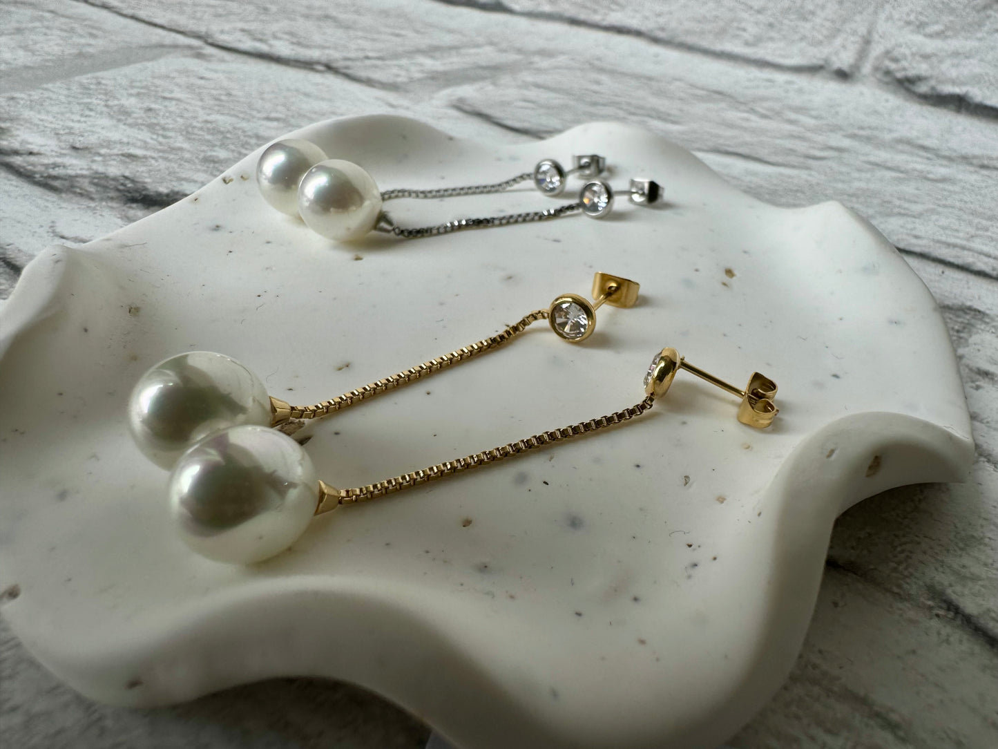 Drop style Pearl Earrings [Juliet]