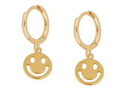 Smiley Gold / Silver Huggies