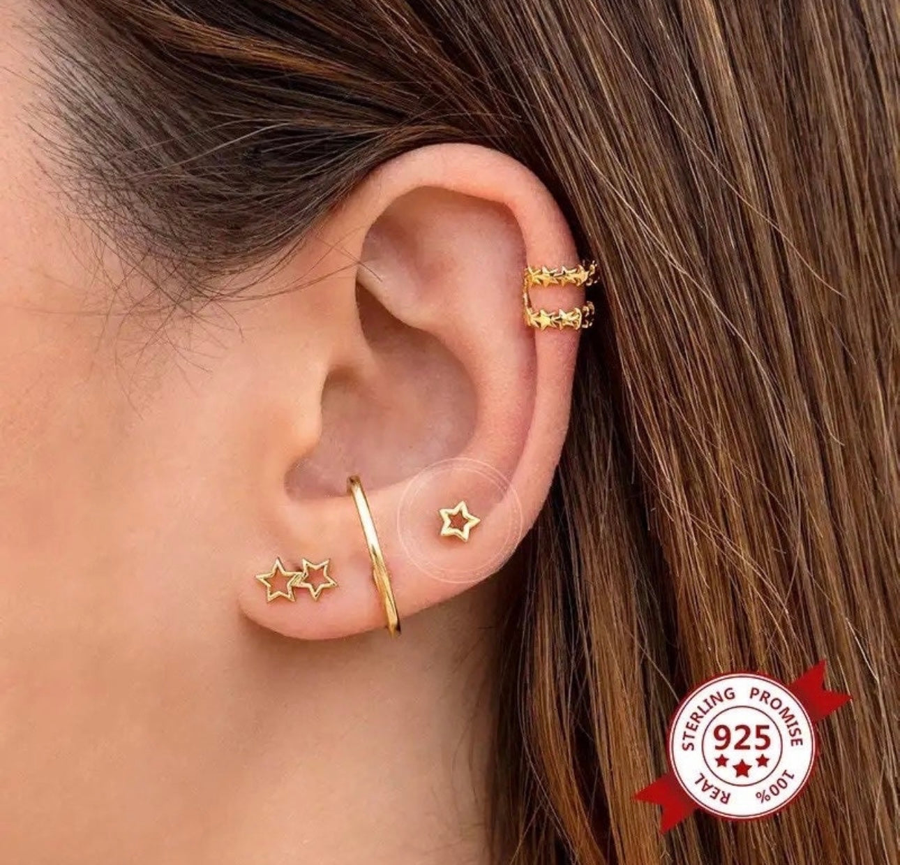 Heart and Star stud Earrings