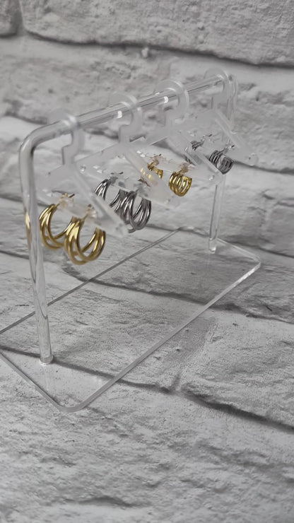 Mini Triple Hoop Earrings [Lola]