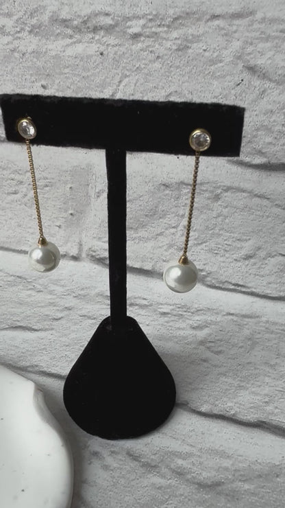 Drop style Pearl Earrings [Juliet]